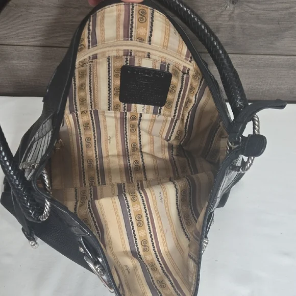 Brighton Black Pebble Leather Women's Bag - Picture 8 of 9